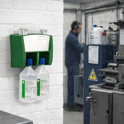 Emergency Eyewash Empty Bottle Station - First Aid Eye Wash Point