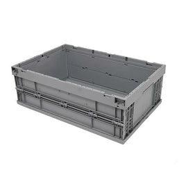 Caja de plástico colapsable – 594x396x214mm – 39L – Lados y base cerrados