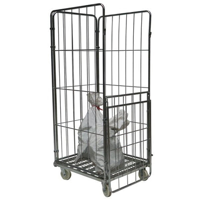 Laundry Roll Container 4 Sided - 800 x 720 x 1800mm, Folding Gate