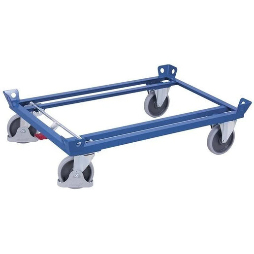 Dolly en métal – 1270x870mm – Base ouverte, capacité de 500kg, roues TPR, frein central