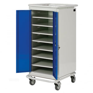 Narrow Aisle Laptop & Device Charging Trolley Steel Locker with Cam Key Lock