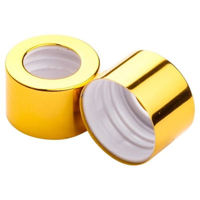 28mm Shiny Gold Collar Hole Cap – Diffuser Bottle Closure