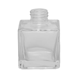 50ml clear white flint cubic glass reed diffuser bottle
