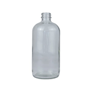 480ml Clear Boston Round Bottle – White Flint Glass Bottle