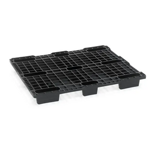 Palette 1200x1000x125mm - Plastique PE-PP, Empilable, Bord Relevé