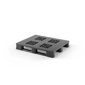 Plastic Pallet - 1200x1000x160mm - Recycled PP, Open Deck, 3 Slats
