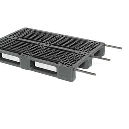 Palé de Plástico Reforzado – 1200x800x150mm – Cubierta Abierta con 3 Patines – 900kg Carga Apilable