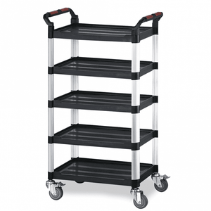 5 Shelf Plastic Tray Trolley, 150kg Capacity, 460 x 750 x 1540mm