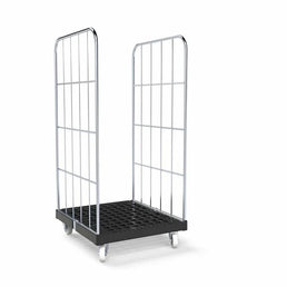 Contenedor Rodante de 2 Lados con Puertas Insertadas – 815x724x1530mm, Paquete Plano, Capacidad de 500kg