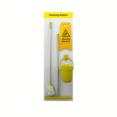 Equipped Shadow Board Cleaning Station – Wall Mounted