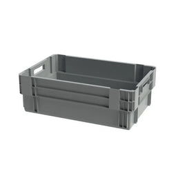 Grey Stack and Nest Box – 600x400x200mm – 35 Litres – Heavy-Duty Rotary Bin