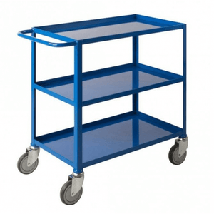 Steel 3 Shelf Tray Trolley – 150kg Capacity