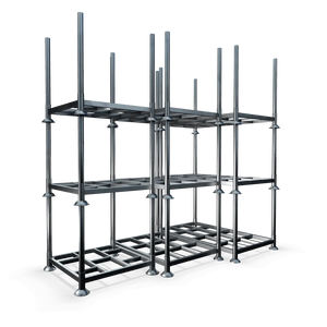 Heavy duty galvanised post pallet stillage base 1015x1115mm with 800kg capacity