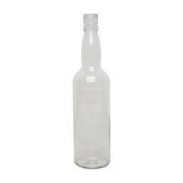 70cl Round Whisky Spirit Bottle – 700ml Classic Glass Bottle for Whisky, Gin, Rum & Tequila (White Flint | 340g)