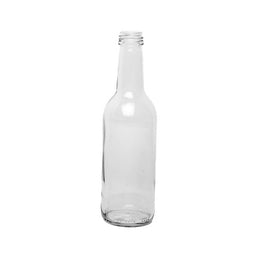 250ml Straight Neck Clear Glass Mineral Water Bottle – Flint Glass