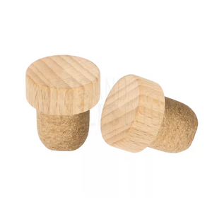 Bouchon en liège hybride de 19 mm (haut en bois)