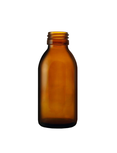 125ml Amber Alpha Glass Bottle