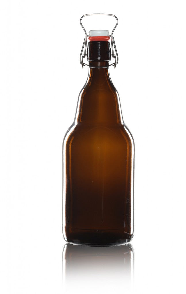 2 Litre Amber Flask Growler w/ Swing-Stopper | Beer Bottles – Alex ...