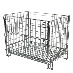 Euro Wire Formed Collapsible Hypacage, 800 x 1200mm, 600kg Load, Bright Zinc Steel, Pack of 1