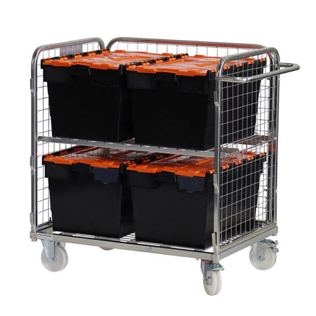Three Sided Compact Merchandise Picking Trolley