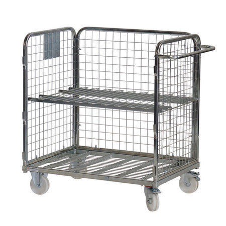 Three Sided Compact Merchandise Picking Trolley