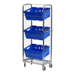 Multi-use, display and merchandise picking trolley