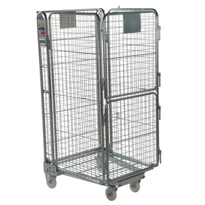 Chariot à roulettes à quatre côtés avec porte divisée