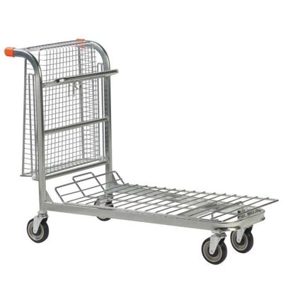 Nestable Stock Trolley with Folding Basket