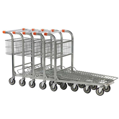 Nestable Stock Trolley with Fixed Basket