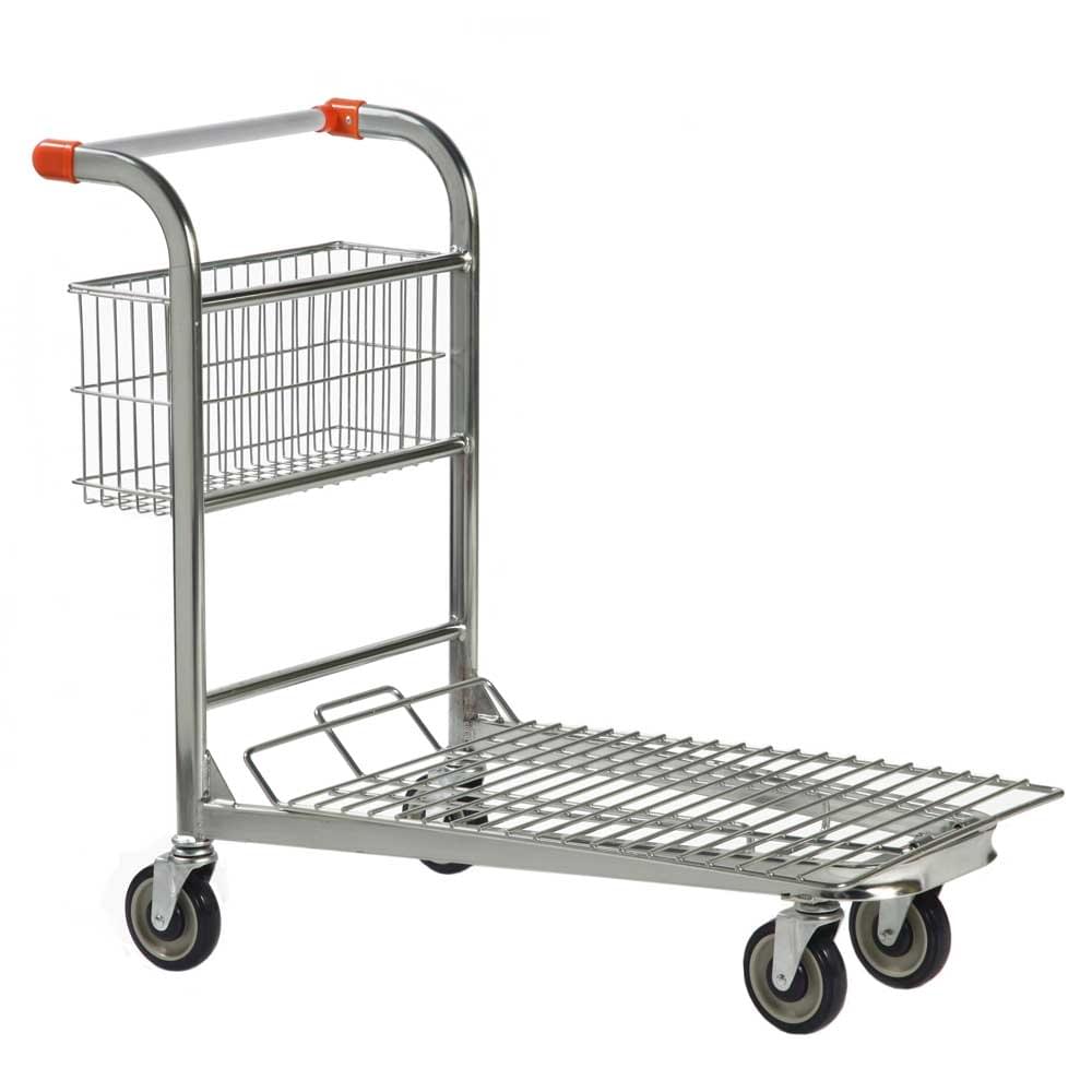 Nestable Stock Trolley with Fixed Basket – AB Handling & Packaging