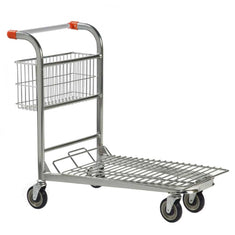 Nestable Stock Trolley with Fixed Basket