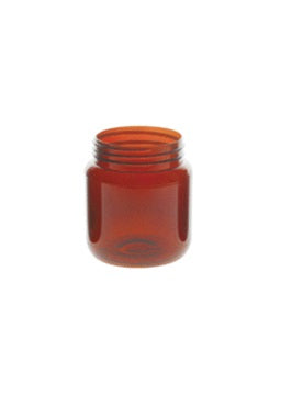 235ml Amber Plastic Jar (8oz)