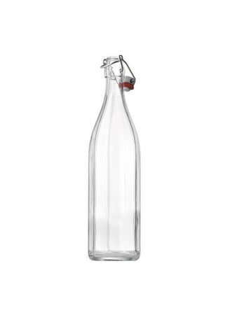1 Litre Facetted Costolata Bottle with Swing-Stopper