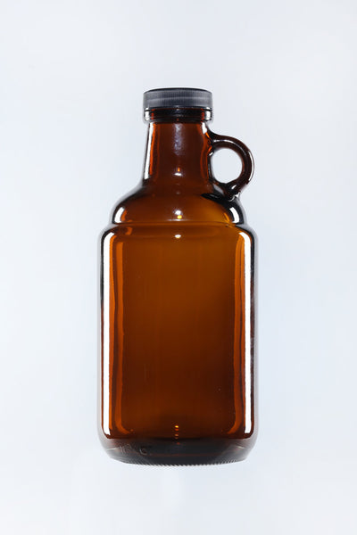 750ml Amber Glass Growler with Handle