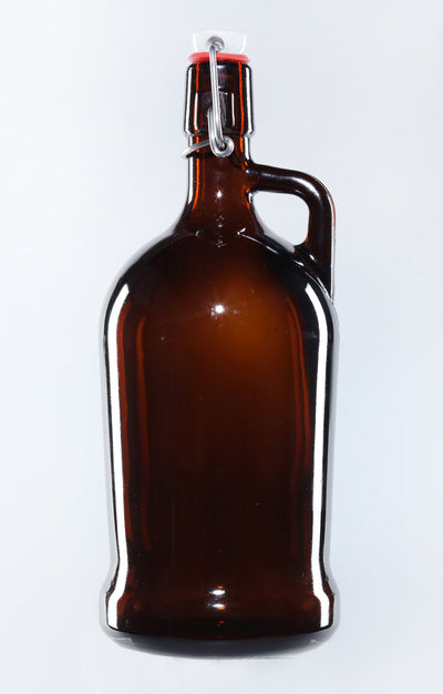 1 Litre Amber Swing-Stopper Growler with Handle