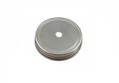 70mm Silver Straw-Hole Cap for Mason Mug and Jar