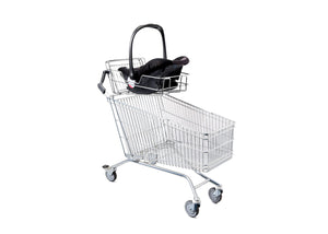 Chariot de courses avec support pour siège auto