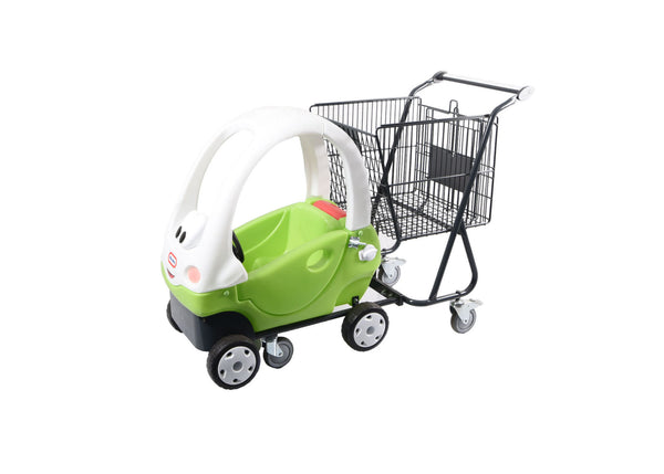 Kid Car Shopping Trolley 100 Litre Basket Ride In Plastic Kids Car AB Handling Packaging