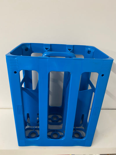 tall plastic carry crate to hold 6 bottles