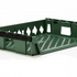 Stackable 12 Loaf Bread Tray (Green) Angled View