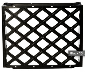 Stackable 10 Loaf Ventilated Bread Tray (Black) Bottom View