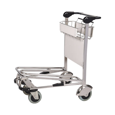 Explorer Stainless Steel Airport Luggage Trolley with 4 Wheels