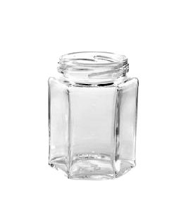 283ml (12oz) Hexagonal Glass Jar