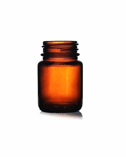 30ml Amber Plastic Jar (1oz) 