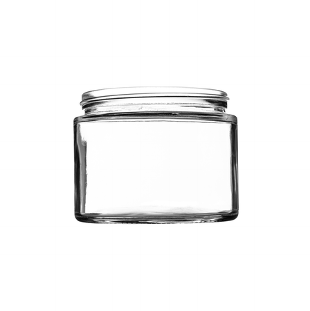 500ml White Flint Glass Squat Jar