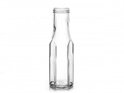 250ml Hexagonal Sauce Glass Bottle