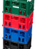 Multiple Stacked Bottle Crates (9.5 Inches) with Variety of Colours