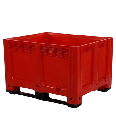 Plastic pallet storage box red