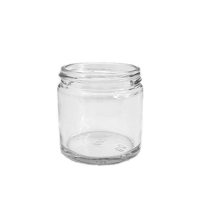 60ml White Flint Glass Squat Jar